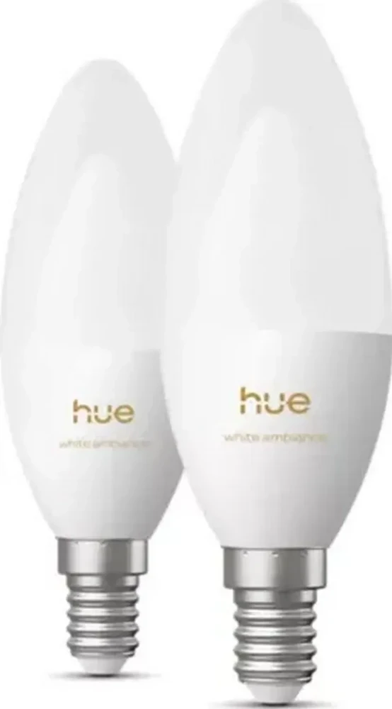 Philips Hue E14 3,7W Światło balta (1000-20000K) B39 świeczka 2-pak