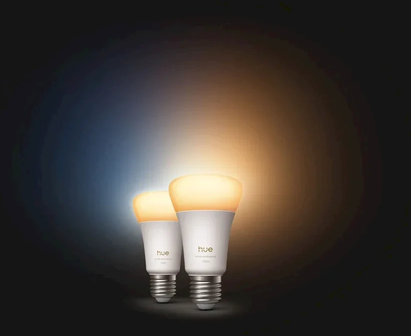Philips Hue WA 1100 A60 2P EU | E27 | 8,1 W | Nuo šiltos iki vėsios baltos šviesos | „Bluetooth“ ir „Zigbee“