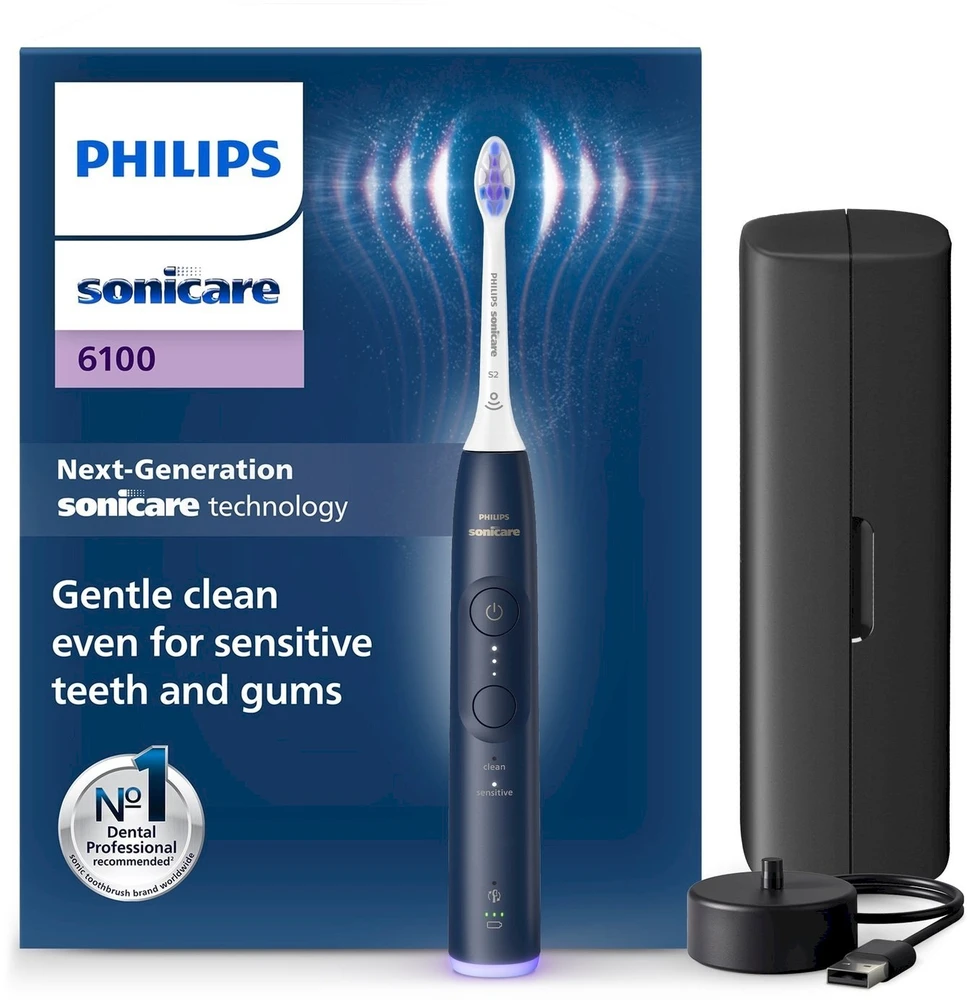 Elektrinis dantų šepetėlis Philips HX7403/05, mėlynas