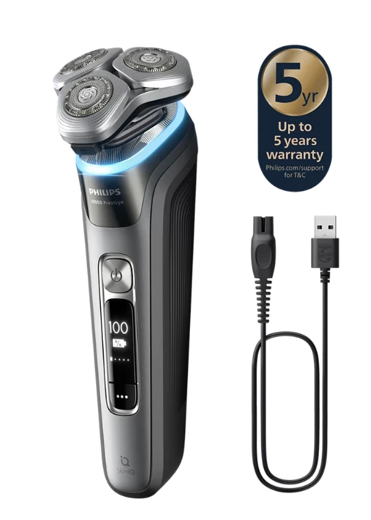 Philips i9000 Prestige drėgnojo ir sausojo skutimo skustuvas su „SkinIQ“