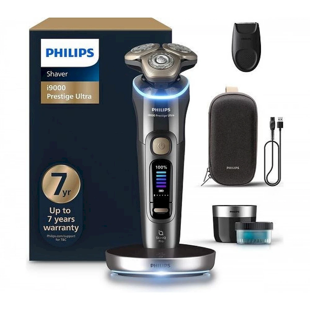 „Philips i9000 Prestige Ultra XP9402/31“ elektrinis skustuvas drėgnam ir sausam skutimui su „SkinIQ Pro“