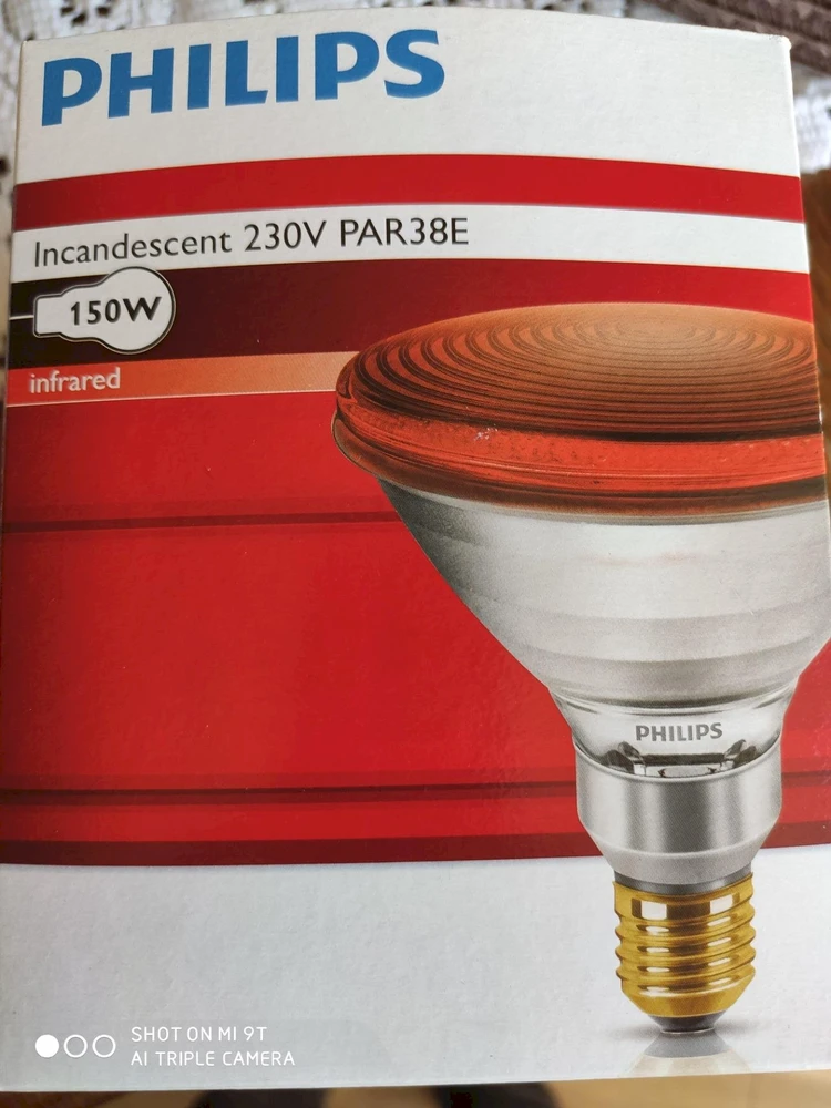 „Philips“ infraraudonųjų spindulių šildytuvas PAR38 IR 230V 150W E27 (871150012887415)