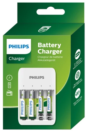 Įkroviklis Philips + 2x700mAh AAA + 2x1300mAh AA