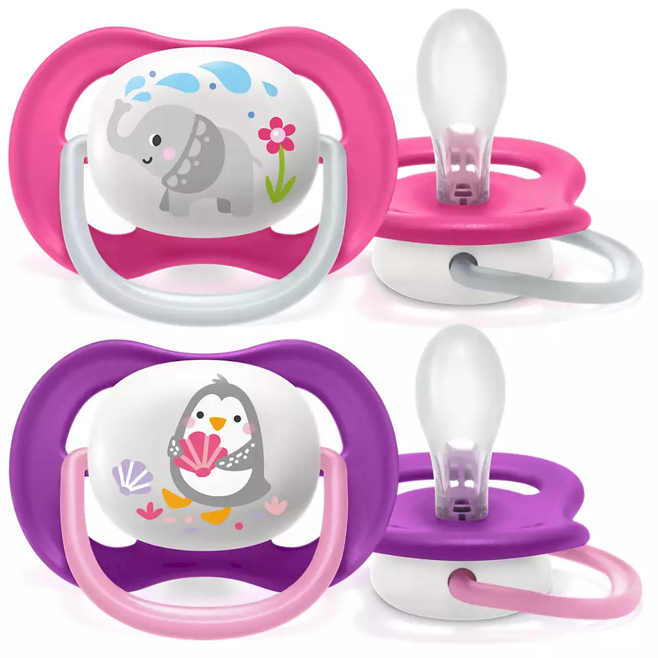 Philips AVENT 6-18 mėn. silikoninis čiulptukas ULTRA AIR M, 2 vnt., SCF080/08