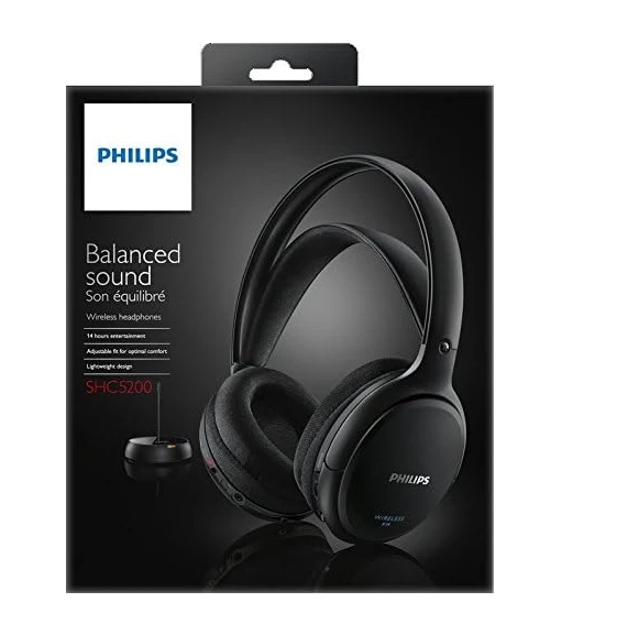 Belaidės HiFi ausinės Philips SHC5200/10, Juodos