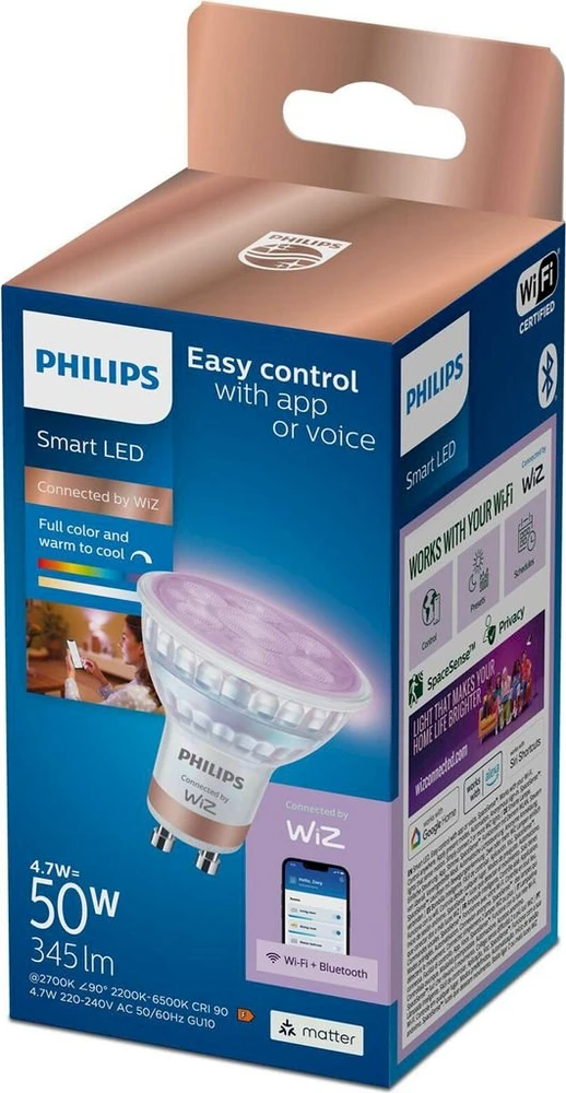 Lemputė Philips LED, PAR16,įvairių spalvų,GU10, 4.7W, 345lm