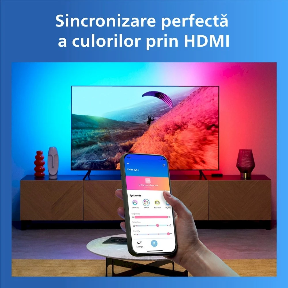 „Philips Smart Sync Box 2.0“ + LED juostelė 40–50 colių televizoriams