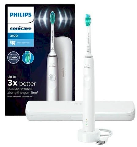 Elektrinis dantų šepetėlis Philips HX3673/13 3100 serija, Baltos spalvos