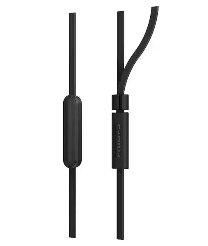 Į ausį įdedamos laidinės ausinės Philips, TAE1105BK/00, Juodos