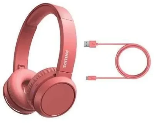 Ant ausų dedamos belaidės ausinės Philips TAH4205RD, Raudonos