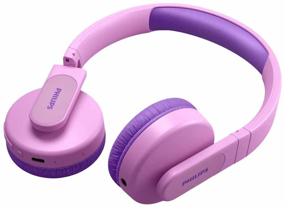 Vaikiškos belaidės ant ausų dedamos ausinės Philips TAK4206PK/00, Rožinės