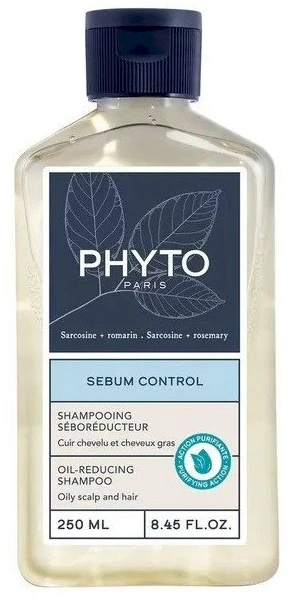 Phyto Sebum Control Šampūnas sebumą reguliuojantis šampūnas, 250 ml