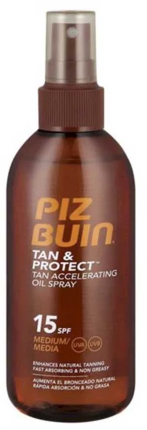 Įdegį skatinantis apsauginis purškiklis Piz Buin Tan And Protect Tan Accelerating Oil Spray, SPF 15, 150 ml