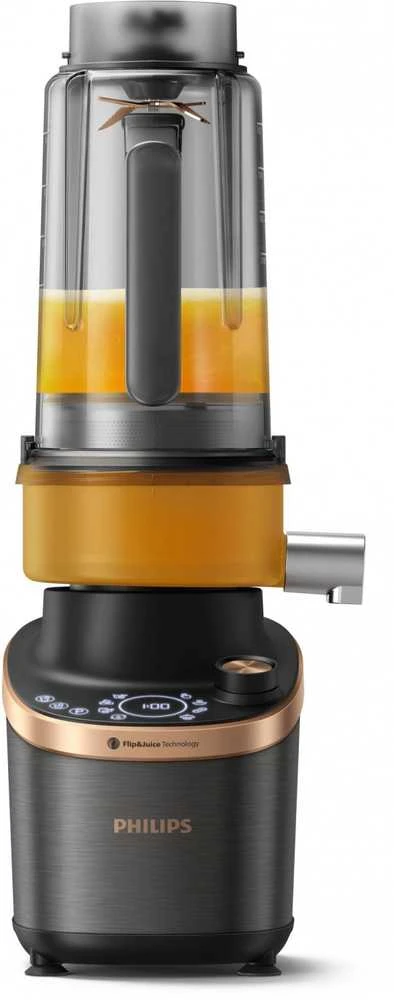 Philips Flip&Juice™ Didelio greičio maišytuvas su sulčiaspaudės moduliu HR3770/10, Juodas