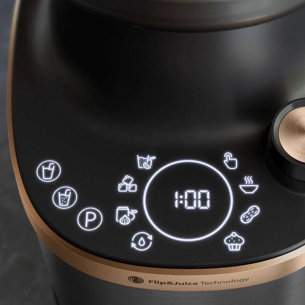 Philips Flip&Juice™ Didelio greičio maišytuvas su sulčiaspaudės moduliu HR3770/10, Juodas