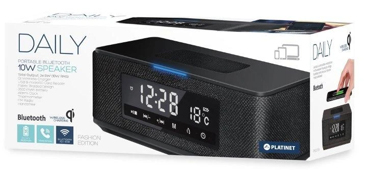 Platinet Bluetooth nešiojamas garsiakalbis OMEGA (PMGQ15B) (wireless charging function) juodas