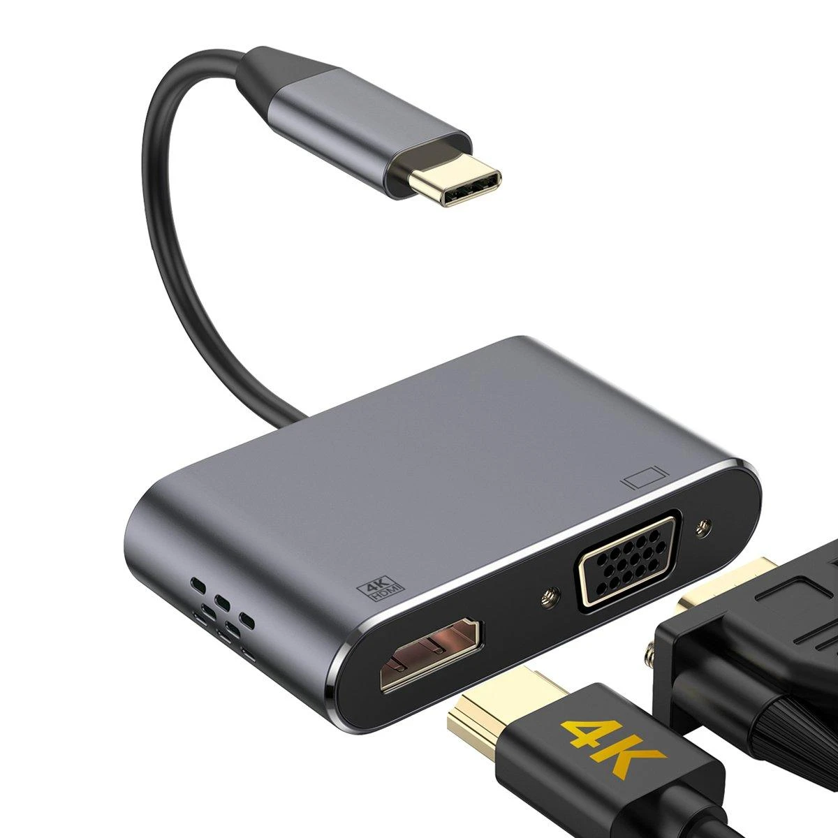 Platinet adapteris USB-C – HDMI/VGA (45224)