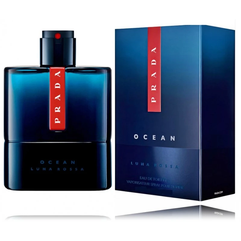 Set Prada: Luna Rossa Ocean Eau De Toilette For Men, 100 ml + Luna Rossa Ocean Eau De Toilette For Men, 10 ml