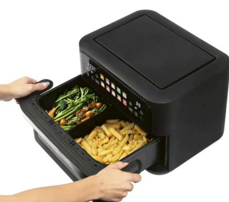 Gruzdintuvė Profi Cook ProfiCook PC-FR 1313 H Double 10 L Stand-alone 2400 W Hot air fryer Juodas, Nerūdijantis plienas