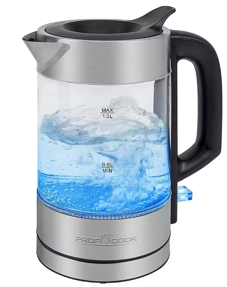 Profi Cook ProfiCook PC-WKS 1229 G electric virdulys 1 L 1600 W Nerūdijantis plienas, Transparent