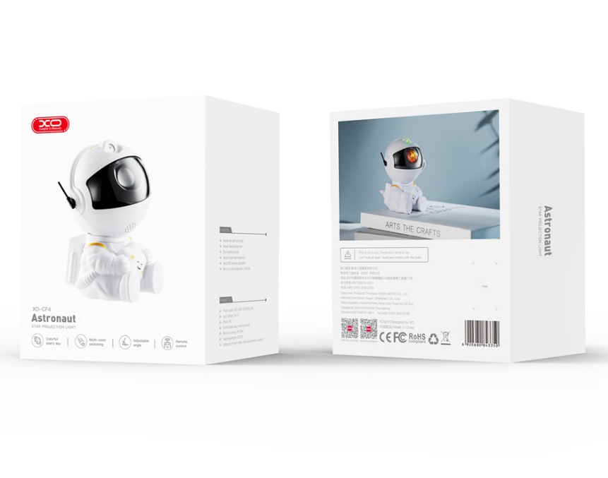 XO projektorius LED CF4 astronautas žvaigždės ir galaktika