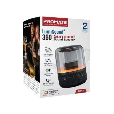 Garsiakalbis Promate PROMATE Glitz LumiSound® 360° Surround Bluetooth Nešiojama kolonėlė