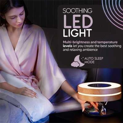 Garsiakalbis Promate Mirth 3in1 / Naktinė lempa / Bluetooth garsiakalbis 10W / Qi belaidis įkrovimas / LED laikrodis