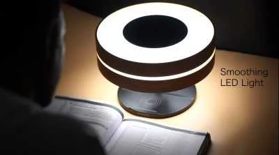 Garsiakalbis Promate Mirth 3in1 / Naktinė lempa / Bluetooth garsiakalbis 10W / Qi belaidis įkrovimas / LED laikrodis