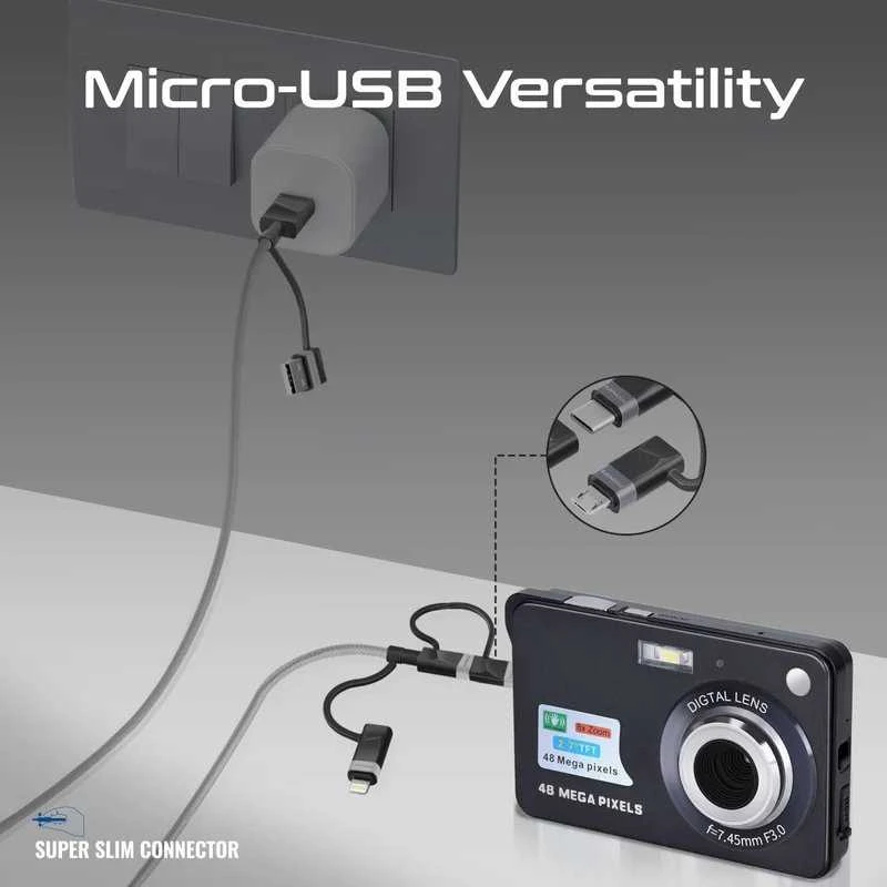 „Promate PentaPower“ universalus laidas 6 viename USB-C(A) / micro / Lightning / 1,2 m