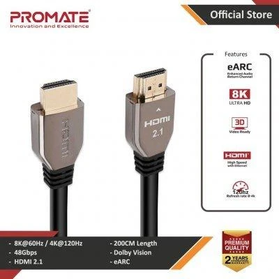 HDMI 2.1 laidas su auksinėmis jungtimis ir specifikacijomis