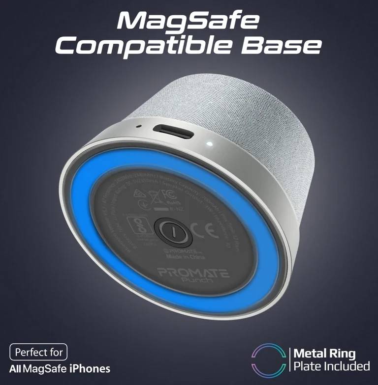 „Promate Punch Mini MagSafe“ „Bluetooth“ garsiakalbis