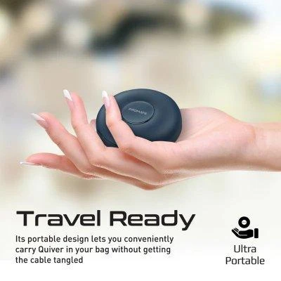 PROMATE Quiver sulankstomas magnetinis laidas USB-C į USB-C / Lightning / microUSB / 1m ID