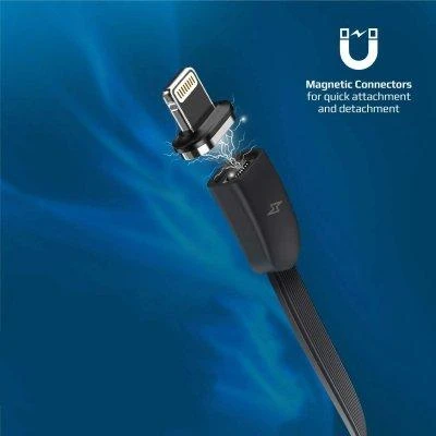 PROMATE Quiver sulankstomas magnetinis laidas USB-C į USB-C / Lightning / microUSB / 1m ID