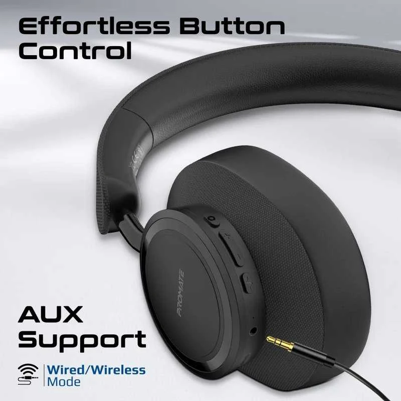 „Promate Takt“ belaidės ausinės su „Bluetooth 5.4“ / AUX
