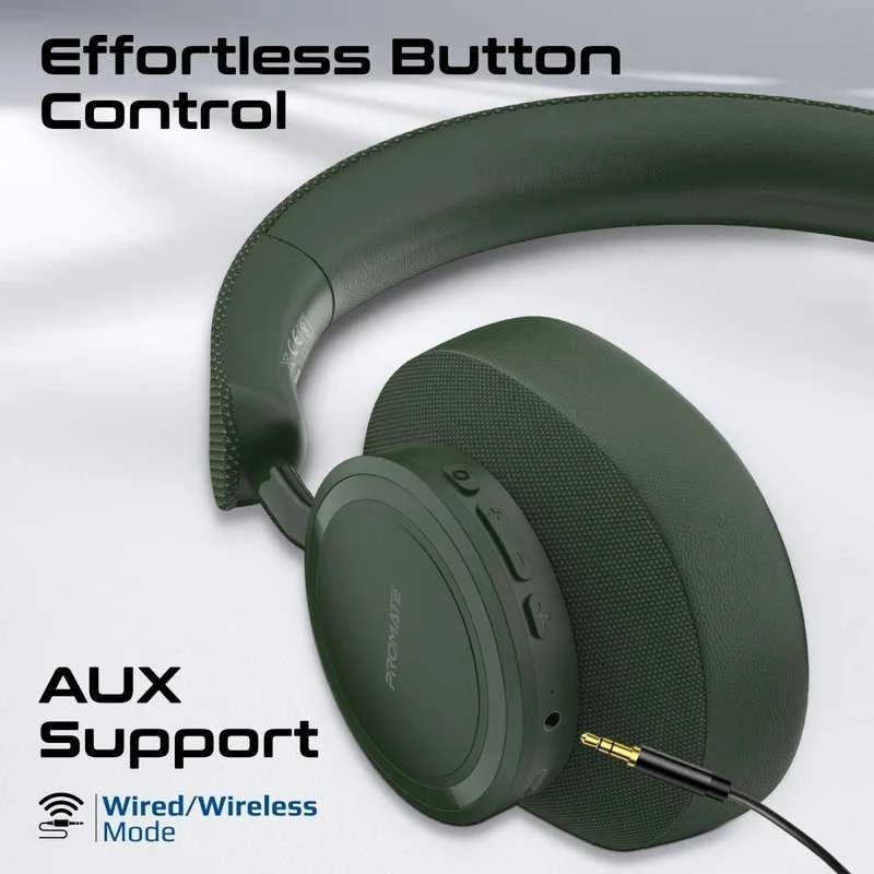 „Promate Takt“ belaidės ausinės su „Bluetooth 5.4“ / AUX