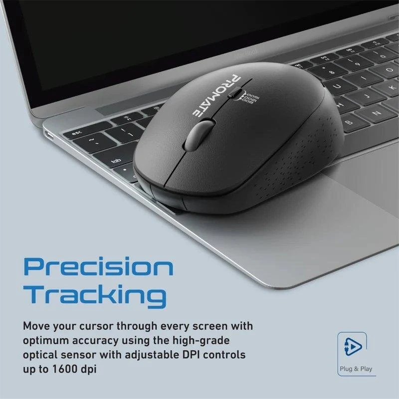 Pelė Promate PROMATE TRACKER MaxComfort® Ergonomic Belaidė pelė