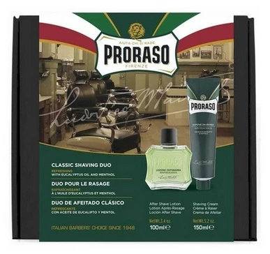 Proraso Duo Pack Refresh Shaving Cream & Lotion Skutimosi rinkinys