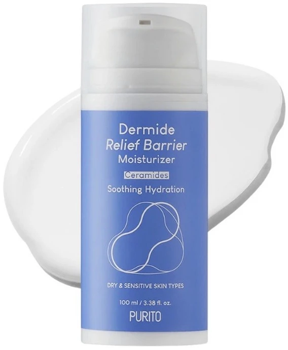 PURITO Dermide Relief Barrier Moisturizer drėkinamasis veido kremas sausai ir jautriai odai, 100 ml