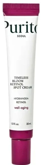 Purito Timeless Bloom Retinol Spot Kreminis veido kremas su retinoliu, 30 ml