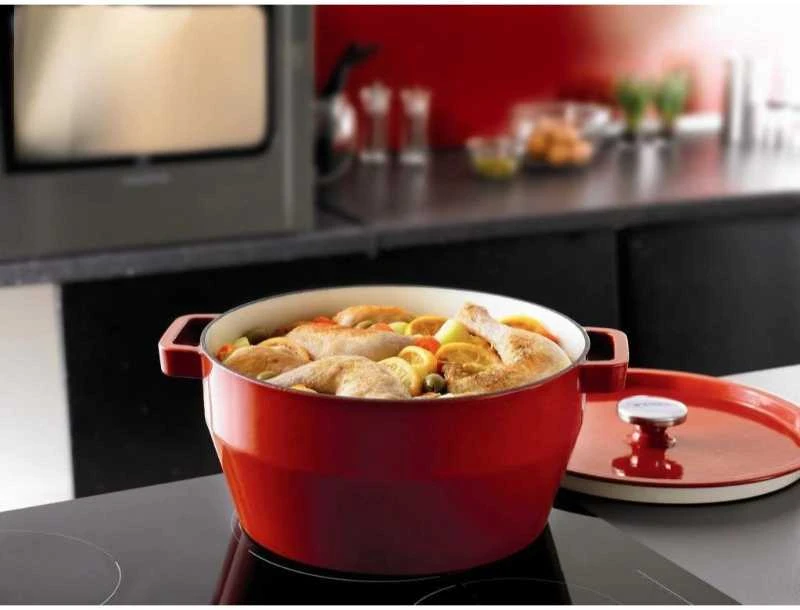 Pyrex Ketaus puodas SLOWCOOK raudonas, 24 cm 3,6 L