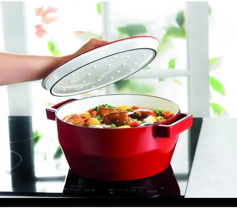 Pyrex Ketaus puodas SLOWCOOK raudonas, 24 cm 3,6 L