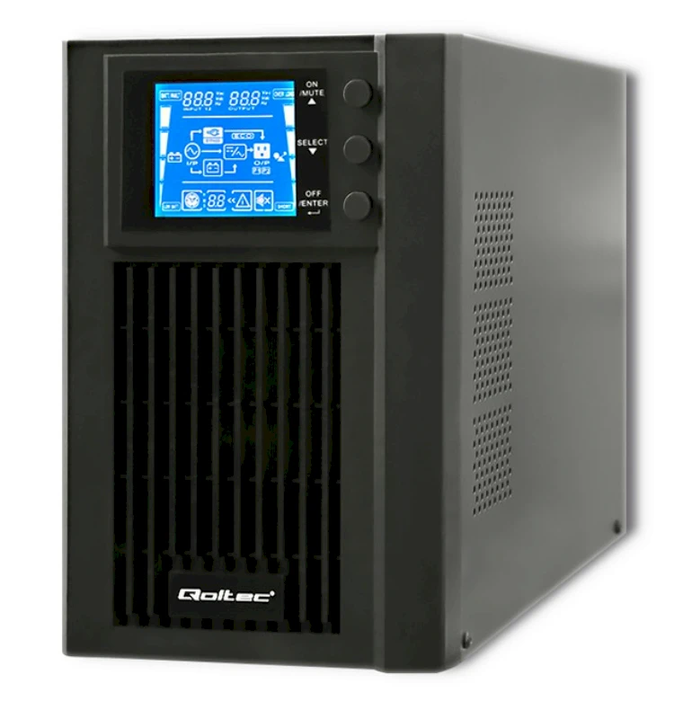 „Qoltec“ grynos sinusinės bangos | 1 kVA | 800 W | AVR | LCD | Grynas sinusas