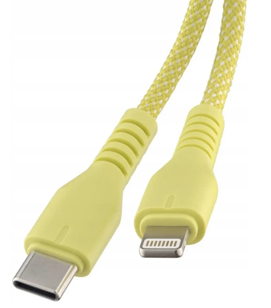 Qualo QKN-CL-05 laidas USB-C - Lightning 12W / 1.5m / geltonas