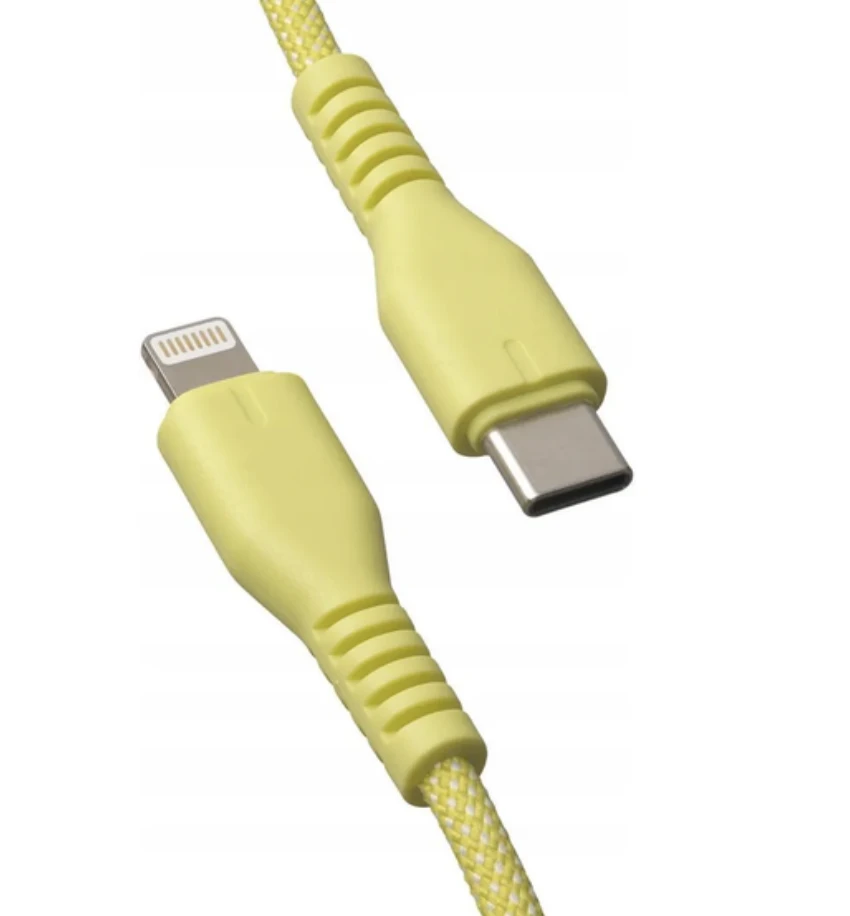 Qualo QKN-CL-05 laidas USB-C - Lightning 12W / 1.5m / geltonas