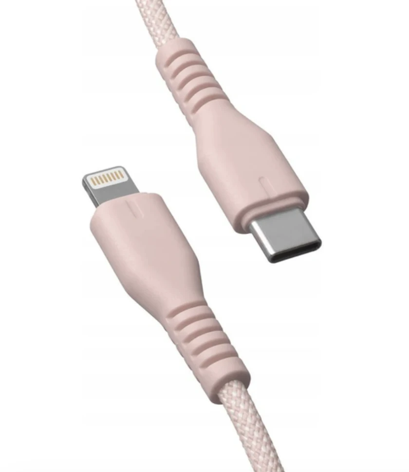 Qualo QKN-CL-16 USB-C - Lightning kabelis 12W / 1.5m / rožinis