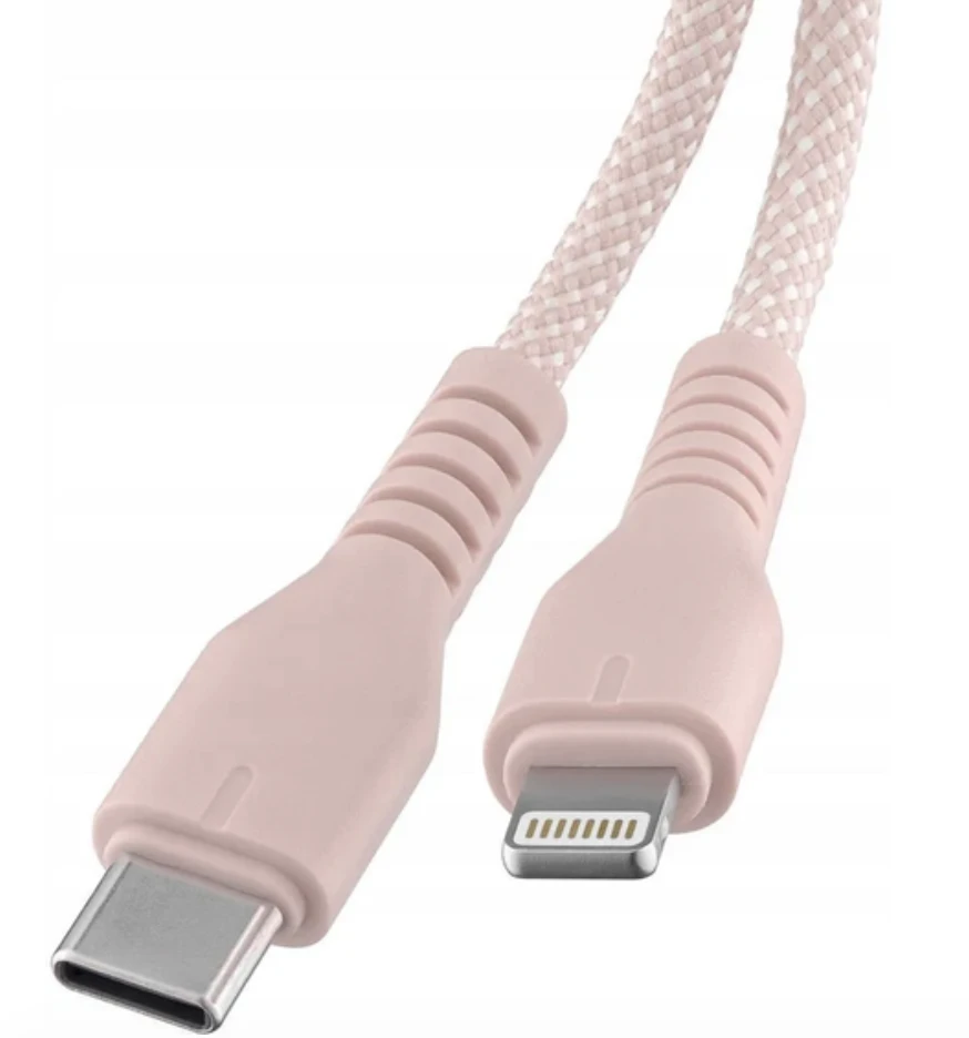 Qualo QKN-CL-16 USB-C - Lightning kabelis 12W / 1.5m / rožinis