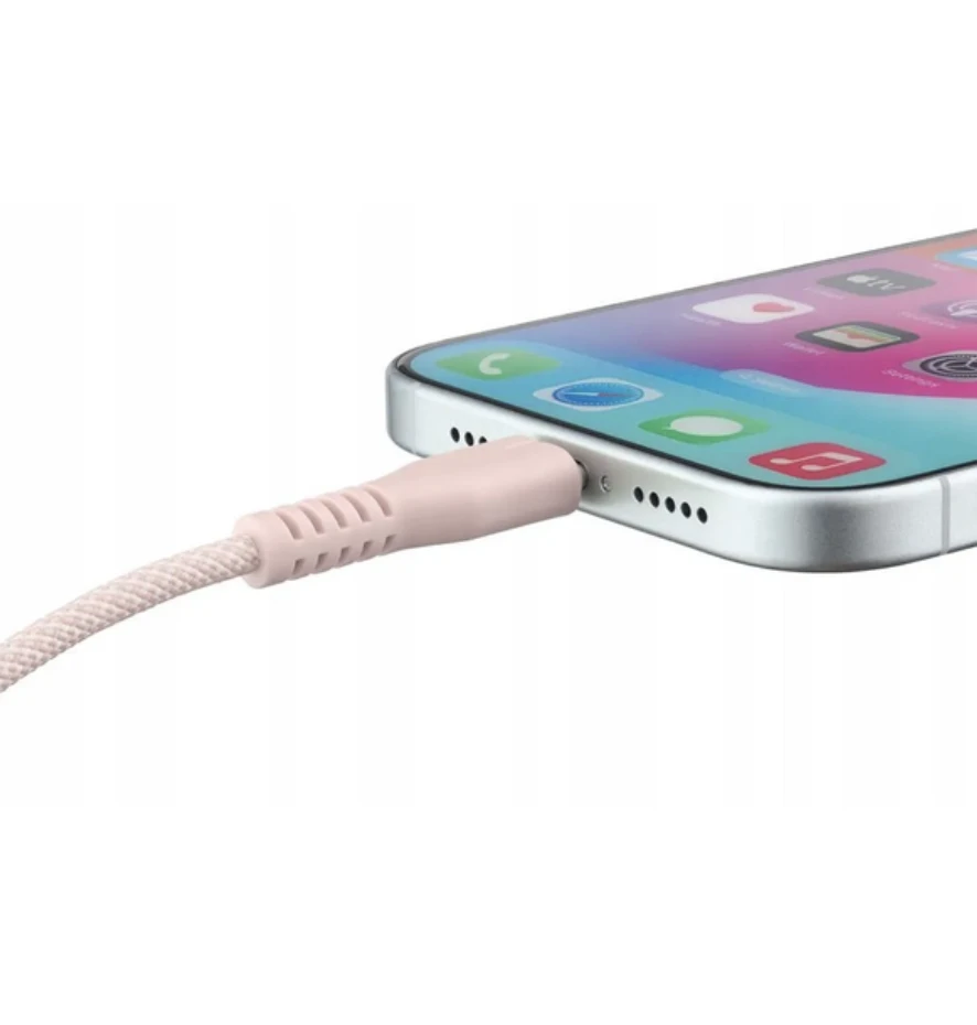 Qualo QKN-CL-16 USB-C - Lightning kabelis 12W / 1.5m / rožinis