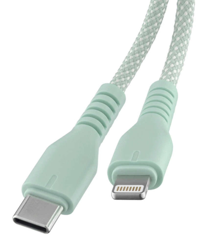 Qualo QKN-CL-21 USB-C - Lightning kabelis 12W / 1.5m / mentol
