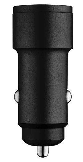 Qualo QLS-AC-38 aliumininis automobilinis įkroviklis 38W / USB-C / USB-A