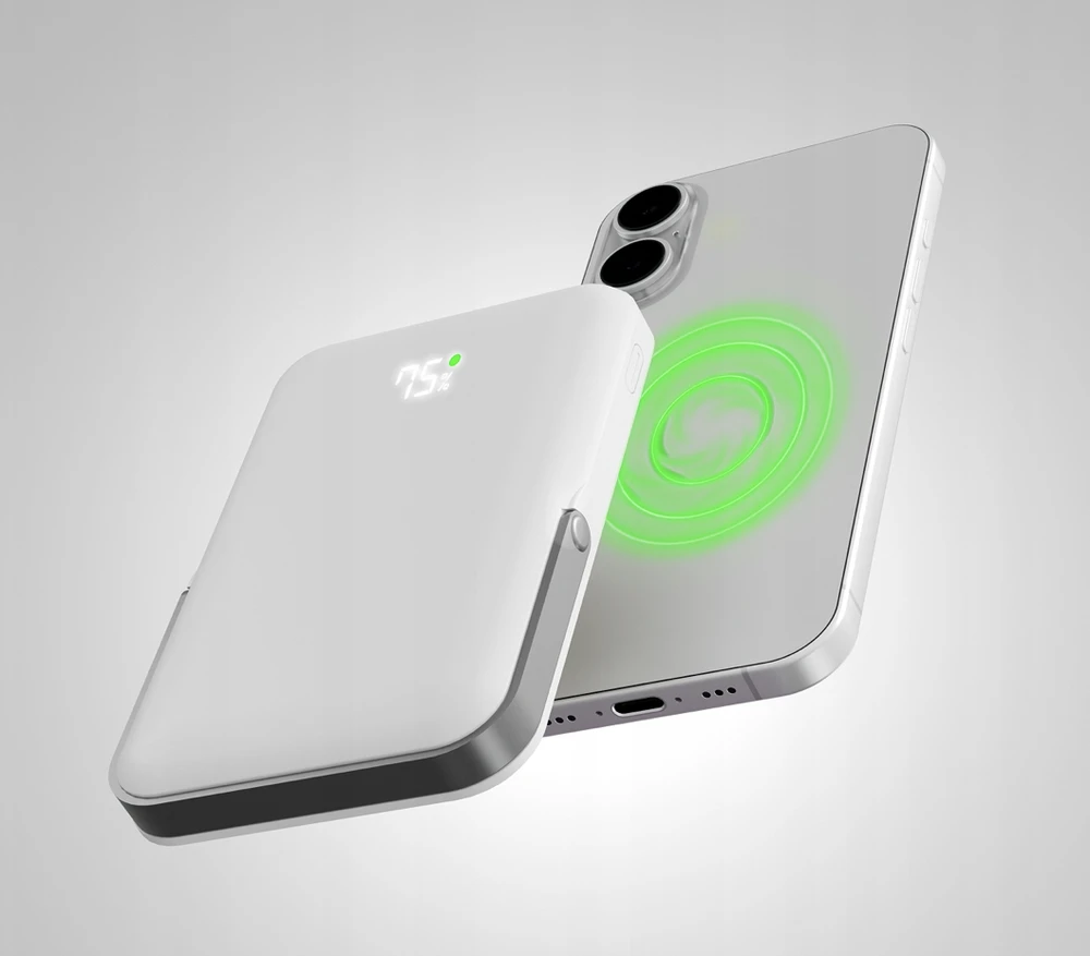 „Qualo QMPB5-LD-00 MagSafe“ belaidis įkroviklis, 10000 mAh / LED / 20 W / USB-C / „Lightning“
